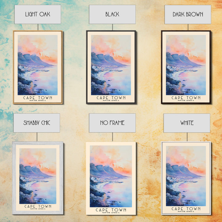 Cape Town, South Africa Watercolor Print, Vacation Gift, South Africa Wall Art, Vacation Wall Art, Vacatation Memories, Beach Decor, Beach Or Lakehouse Art