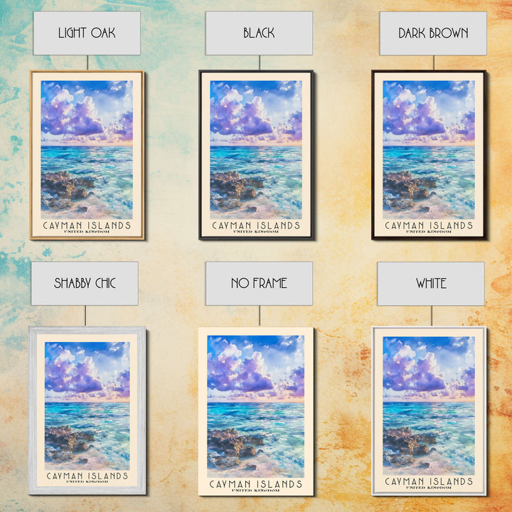 Cayman Islands, United Kingdom Watercolor Beach Print, Vacation Gift, United Kingdom Wall Art, Beach Painting, Beach Decor, Beach Painting