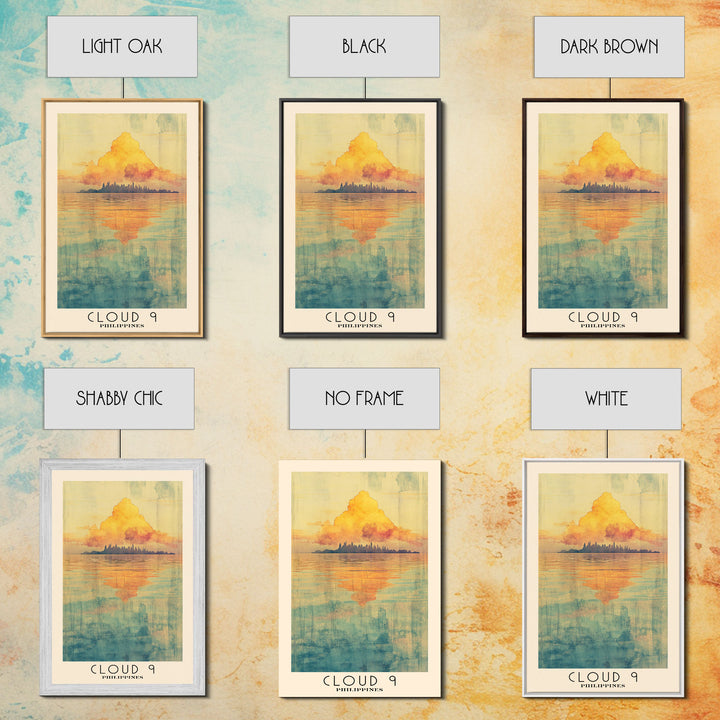 Cloud 9, Philippines Watercolor Print, Vacation Gift, Philippines Wall Art, Beach Painting, Beach Decor, Beach Or Lakehouse Art