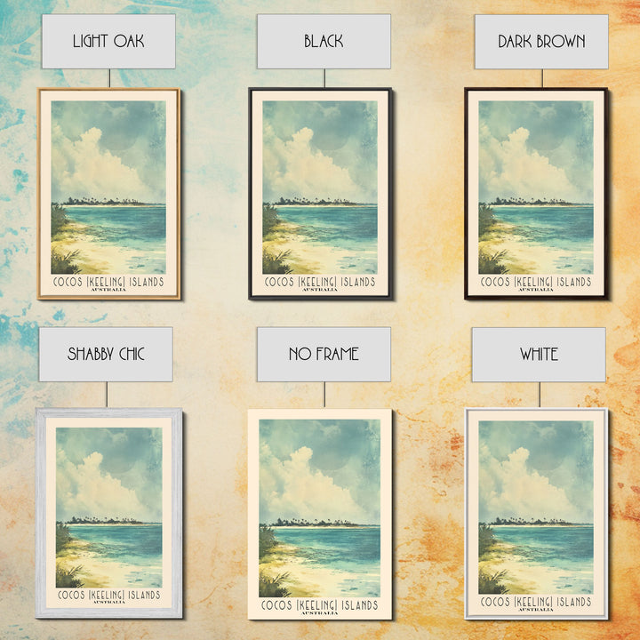 Cocos (Keeling) Islands, Australia Watercolor Print, Vacation Gift, Australia Wall Art, Beach Painting, Beach Decor, Beach Or Lakehouse Art