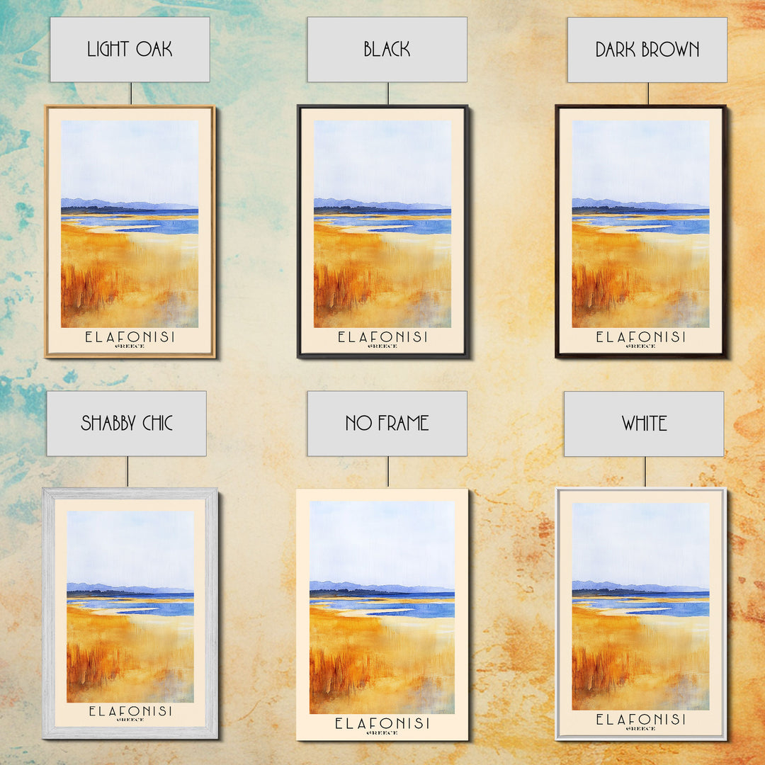 Elafonisi, Greece Watercolor Print, Vacation Gift, Greece Wall Art, Vacation Wall Art, Vacatation Memories, Beach Decor, Beach Or Lakehouse Art
