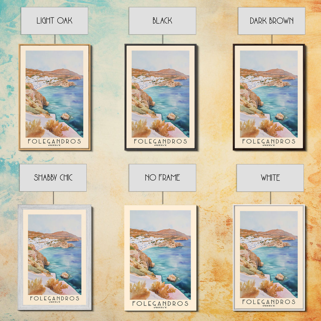 Folegandros, Greece Watercolor Print, Vacation Gift, Greece Wall Art, Beach Painting, Beach Decor, Beach Or Lakehouse Art