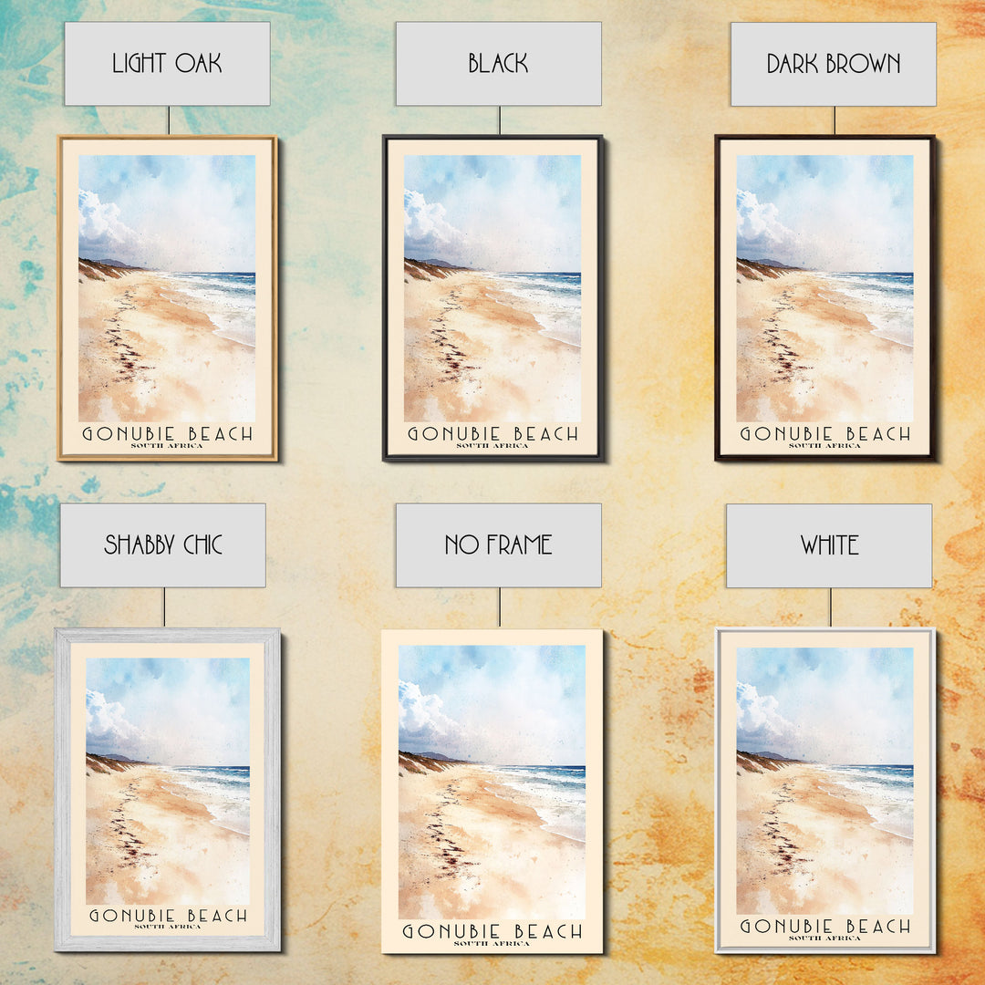 Gonubie Beach, South Africa Watercolor Print, Vacation Gift, South Africa Wall Art, Beach Painting, Beach Decor, Beach Or Lakehouse Art