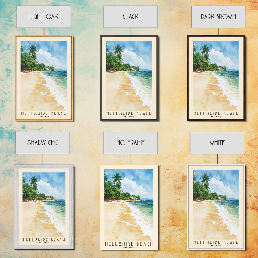 Hellshire Beach, Jamaica Watercolor Print, Vacation Gift, Jamaica Wall Art, Vacation Wall Art, Vacatation Memories, Beach Decor, Beach Or Lakehouse Art