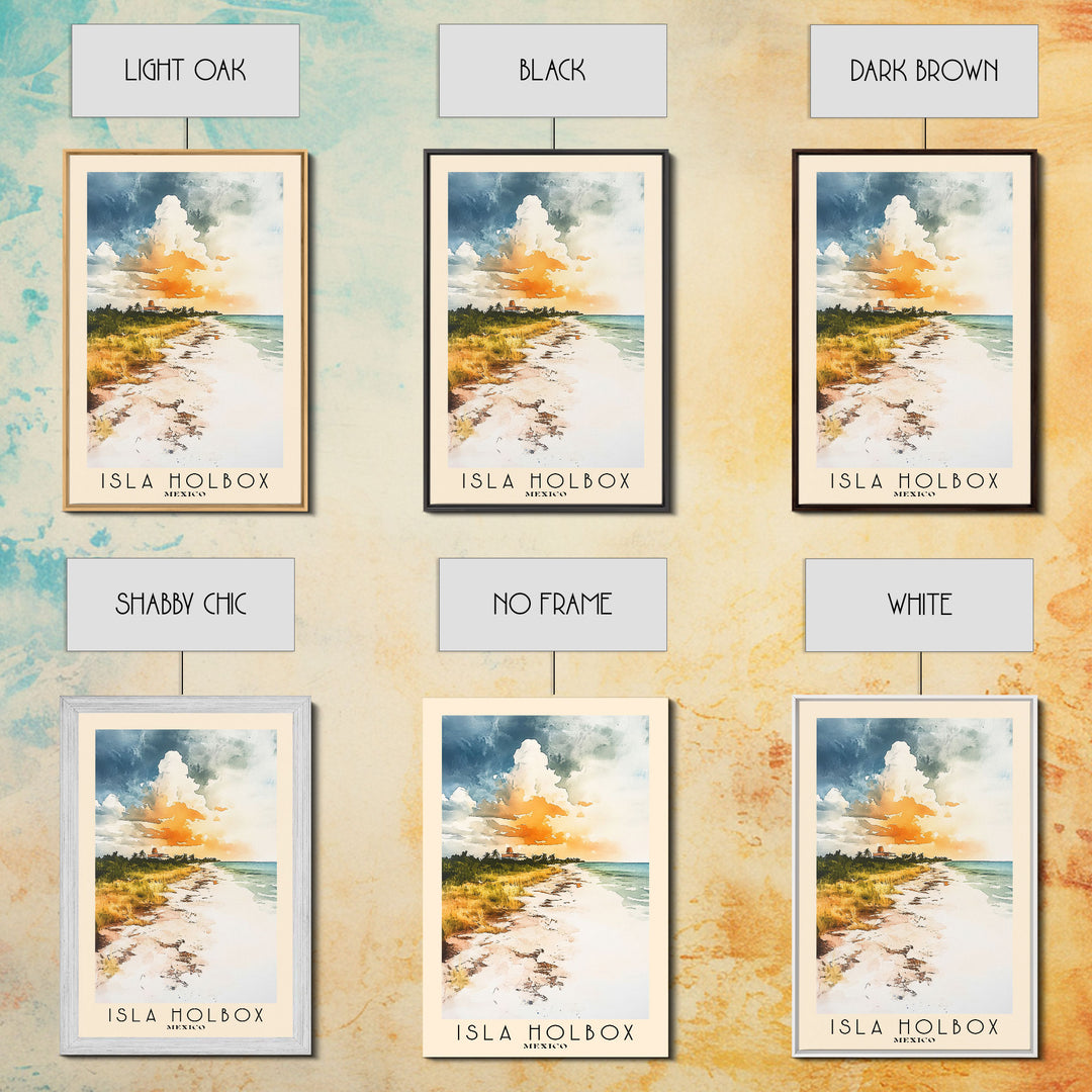 Isla Holbox, Mexico Watercolor Print, Vacation Gift, Mexico Wall Art, Beach Painting, Beach Decor, Beach Or Lakehouse Art