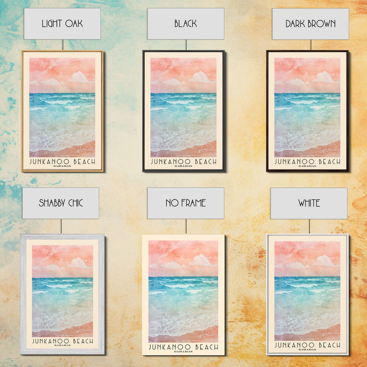 Junkanoo Beach, Bahamas Watercolor Print, Vacation Gift, Bahamas Wall Art, Beach Painting, Beach Decor, Beach Or Lakehouse Art