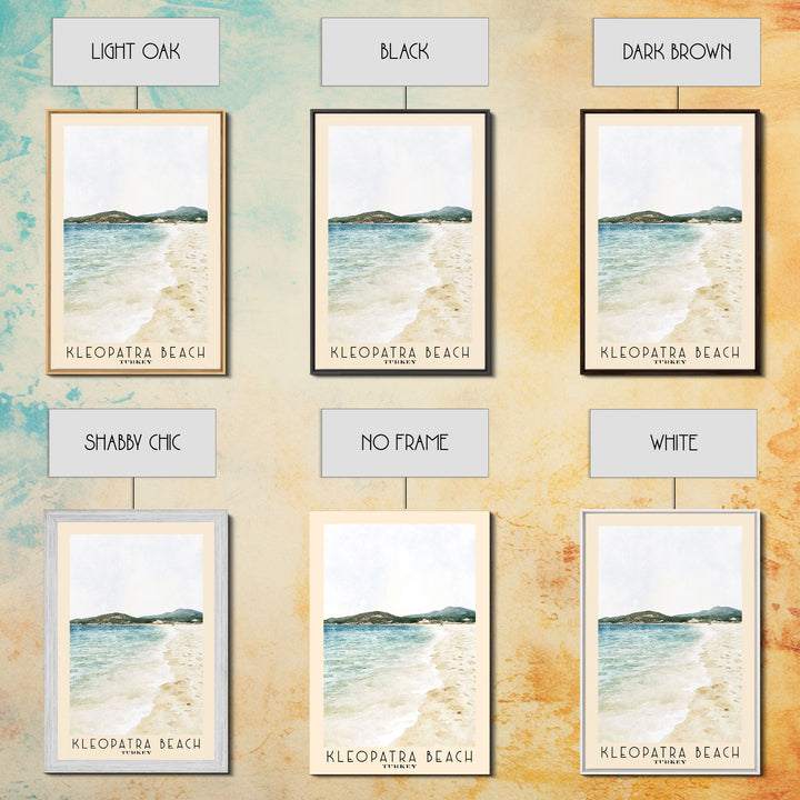 Kleopatra Beach, Turkey Watercolor Print, Vacation Gift, Turkey Wall Art, Vacation Wall Art, Vacatation Memories, Beach Decor, Beach Or Lakehouse Art