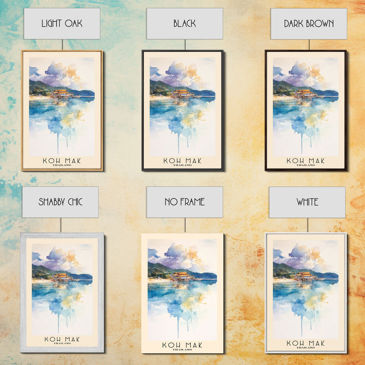 Koh Mak, Thailand Watercolor Print, Vacation Gift, Thailand Wall Art, Vacation Wall Art, Vacatation Memories, Beach Decor, Beach Or Lakehouse Art