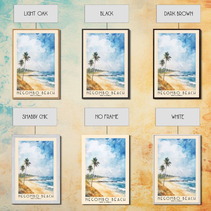 Negombo beach, Sri Lanka Watercolor Print, Vacation Gift, Sri Lanka Wall Art, Beach Painting, Beach Decor, Beach Or Lakehouse Art