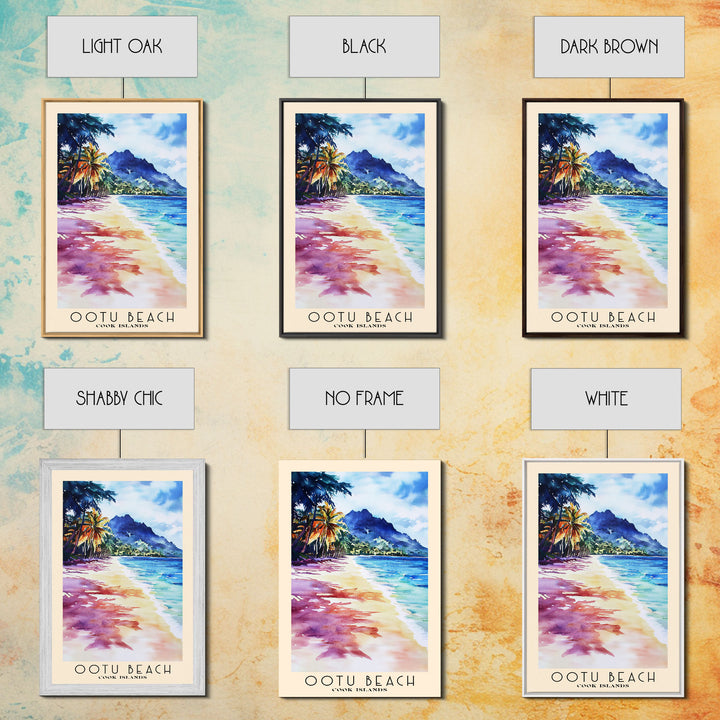 Ootu Beach, Cook Islands Watercolor Print, Vacation Gift, Cook Islands Wall Art, Vacation Wall Art, Vacatation Memories, Beach Decor, Beach Or Lakehouse Art