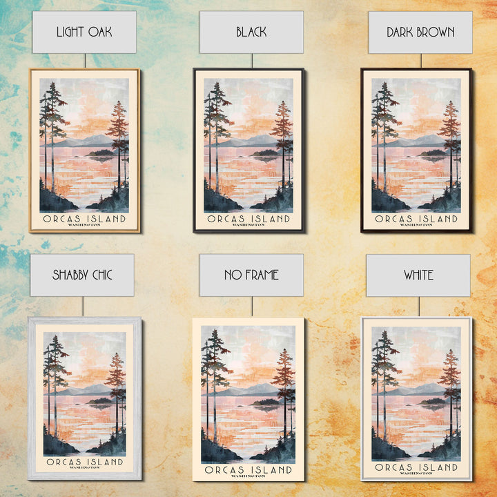 Orcas Island, Washington Watercolor Print, Vacation Gift, Washington Wall Art, Beach Painting, Beach Decor, Beach Or Lakehouse Art