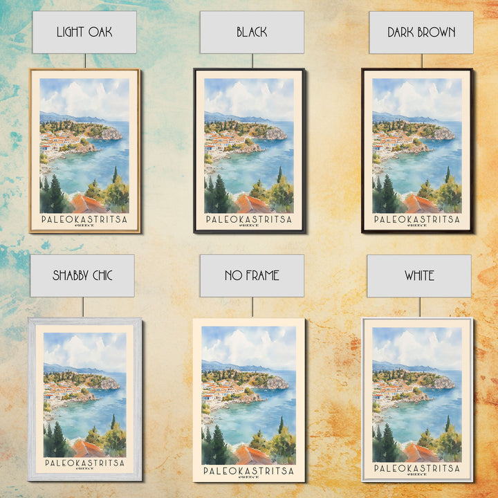 Paleokastritsa, Greece Watercolor Print, Vacation Gift, Greece Wall Art, Beach Painting, Beach Decor, Beach Or Lakehouse Art