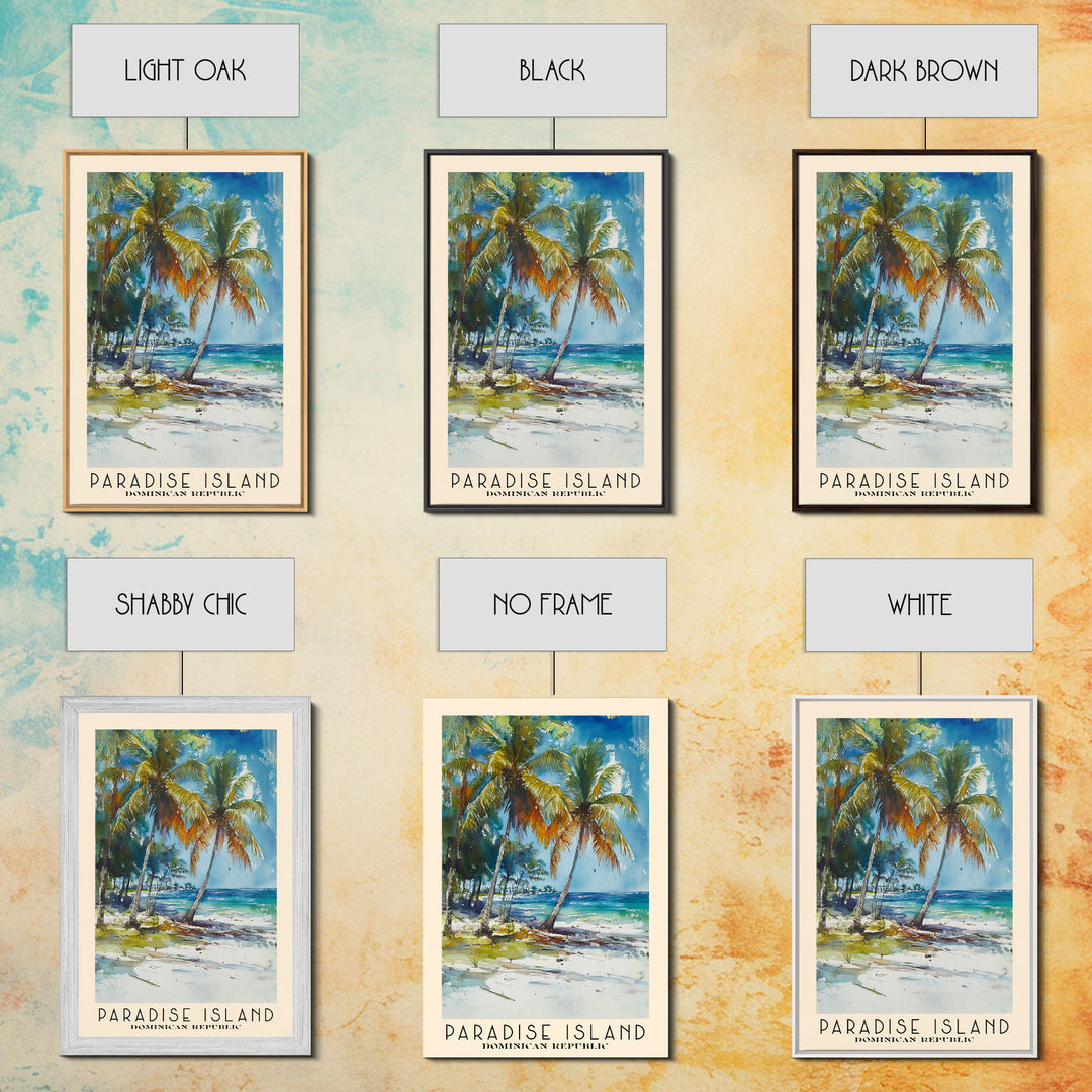 Paradise Island, Dominican Republic Watercolor Print, Vacation Gift, Dominican Republic Wall Art, Beach Painting, Beach Decor, Beach Or Lakehouse Art
