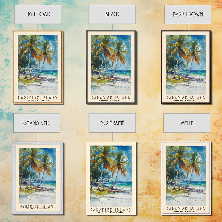 Paradise Island, Dominican Republic Watercolor Print, Vacation Gift, Dominican Republic Wall Art, Beach Painting, Beach Decor, Beach Or Lakehouse Art