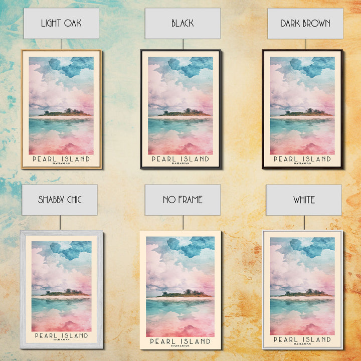Pearl Island, Bahamas Watercolor Print, Vacation Gift, Bahamas Wall Art, Vacation Wall Art, Vacatation Memories, Beach Decor, Beach Or Lakehouse Art