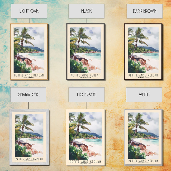 Petite Anse Kerlan, Seychelles Watercolor Print, Vacation Gift, Seychelles Wall Art, Beach Painting, Beach Decor, Beach Or Lakehouse Art