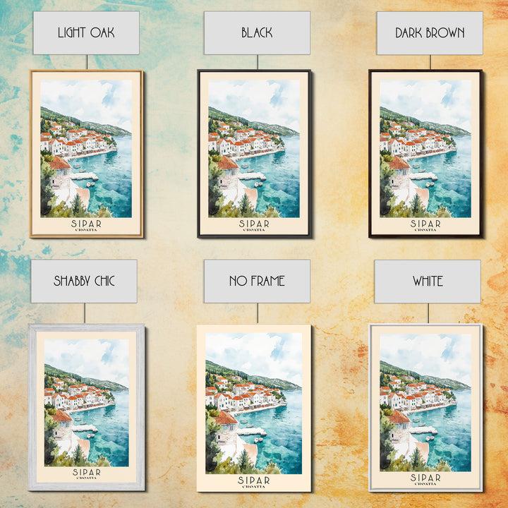 Sipar, Croatia Watercolor Print, Vacation Gift, Croatia Wall Art, Beach Painting, Beach Decor, Beach Or Lakehouse Art