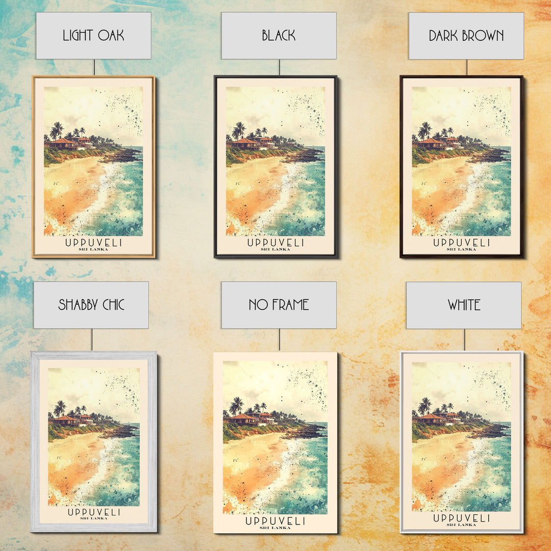 Uppuveli, Sri Lanka Watercolor Beach Print, Vacation Gift, Sri Lanka Wall Art, Beach Painting, Beach Decor, Beach Painting