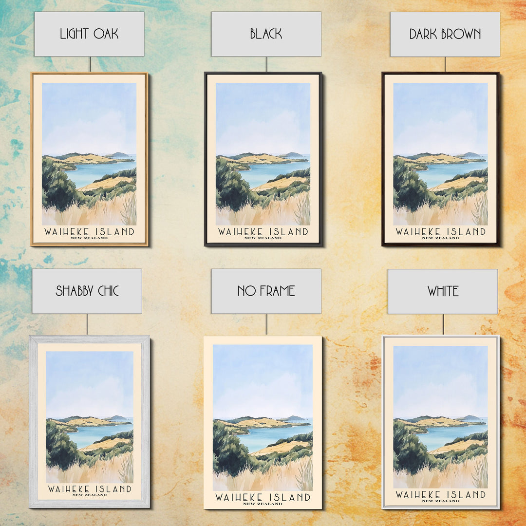Waiheke Island, New Zealand Watercolor Print, Vacation Gift, New Zealand Wall Art, Vacation Wall Art, Vacatation Memories, Beach Decor, Beach Or Lakehouse Art