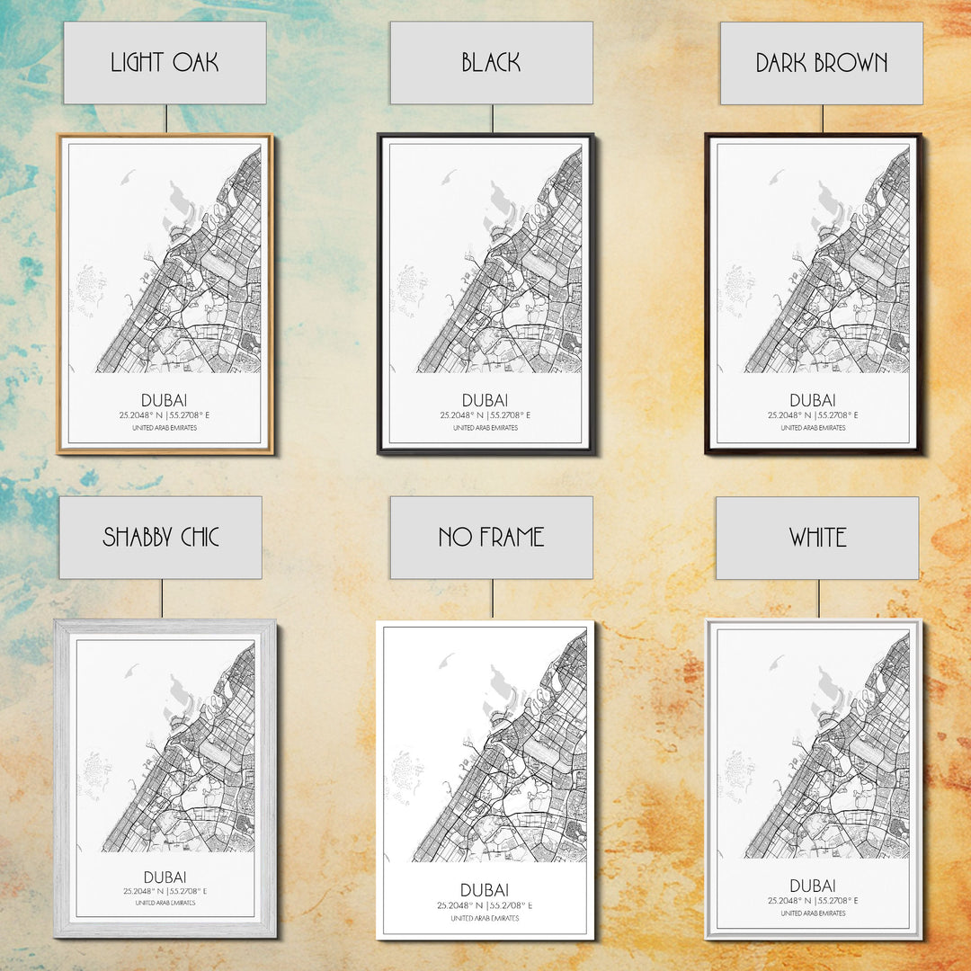 Dubai Street Map, UAE Map, City Map Art, Minimalist Art, Wall Art, Canvas Print, Aviation Gift, Travel Art, Office Décor, Unique Wall Art