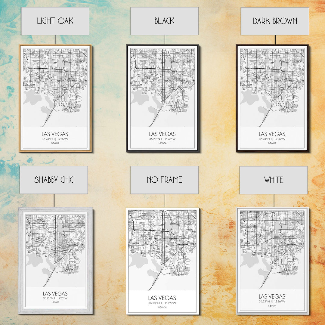 Las Vegas Street Map, Nevada Map, City Map Art, Modern Wall Art, Wall Art, Canvas Print, Travel Wall Décor, Dorm Wall Print, Couples Gift