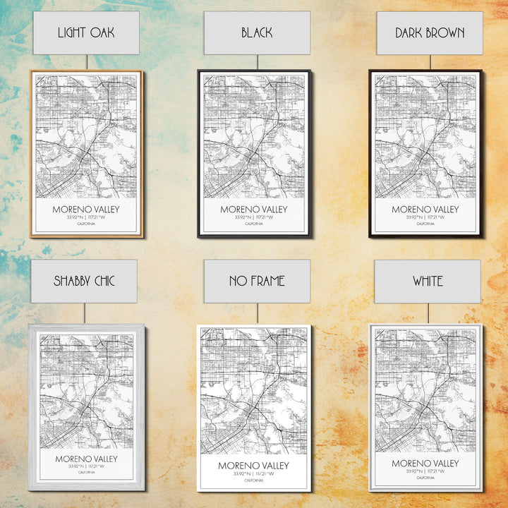 Moreno Valley Street Map, California Map, City Map Art, Modern Art, Wall Art, Canvas Print, Wall Art For Bedroom, Couple Gift, Travel Print