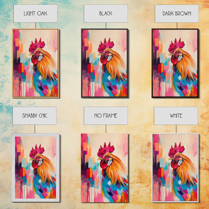 Bright Abstract Floral Framed Canvas Print - Modern Wall Art, Living Room Decor, Colorful Flower Art for Bedroom, Home Decoration