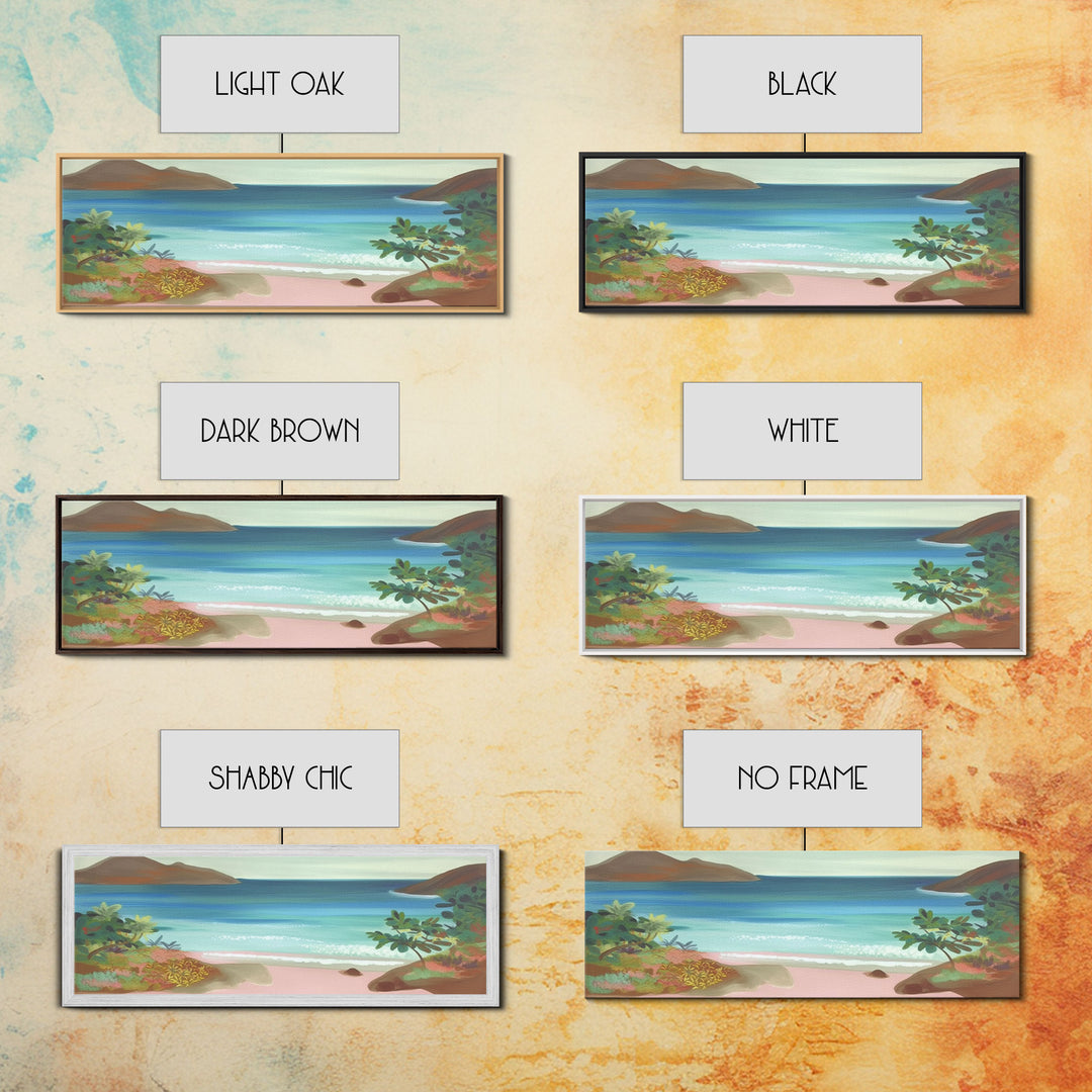 Pastel Beach Wall Art Canvas Print, Beach Sand Wall Art, Seascape Wall Decor, Beach Wall Art Large, Panoramic, Wall Art, Canvas Print