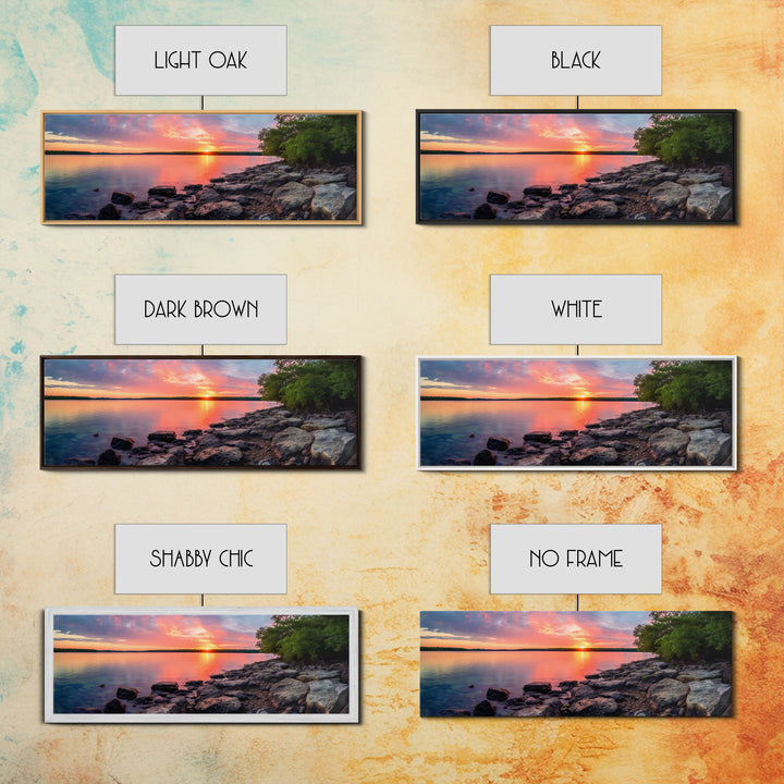 Photographic Panoramic of Biscayne Florida National Park, Sunset Photography, National Park Art, Framed Canvas Print, Landscape Photography