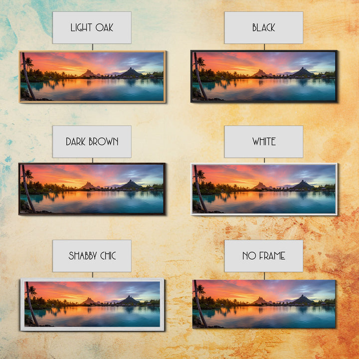 Beautiful Bora Bora Vacation Art, Bora Bora Photography Print, Panoramic Beach Art, Panoramic Photo Print, Lake House Art, Travel Decor