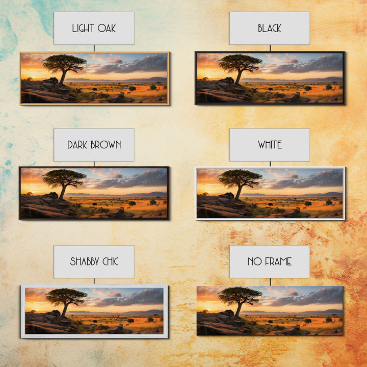 Panoramic Print of The Serengeti in Tanzania Extra Large Wall Art, Panoramic Wall Art, Panoramic Landscape Print, Landscape Photography