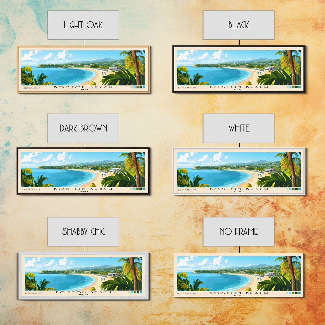 Boston Beach, Jamaica Panoramic Print, Vacation Gift, Jamaica Wall Art, Vacation Wall Art, Vacatation Memories, Beach Decor, Beach Or Lakehouse Art