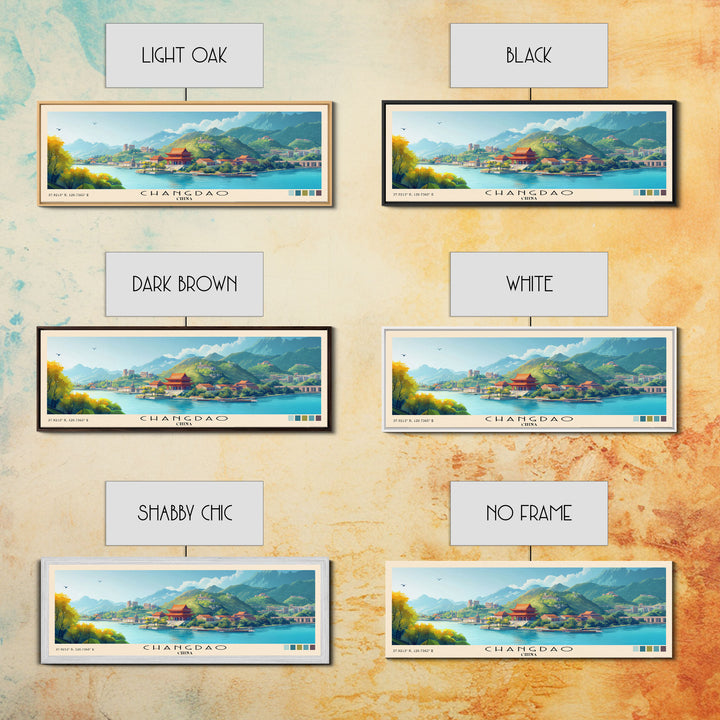 Changdao, China Panoramic Print, Vacation Gift, China Wall Art, Vacation Wall Art, Vacatation Memories, Beach Decor, Beach Or Lakehouse Art