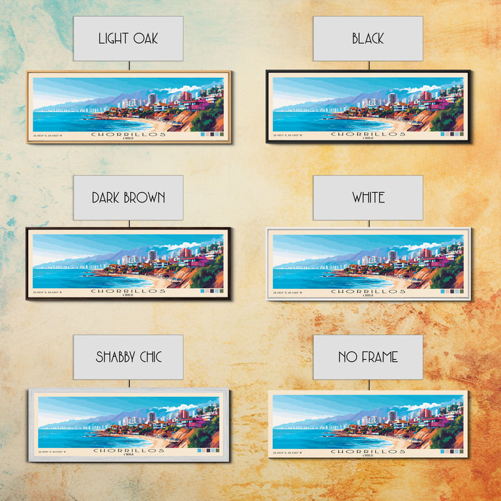 Chorrillos, Chile Panoramic Print, Vacation Gift, Chile Wall Art, Vacation Wall Art, Vacatation Memories, Beach Decor, Beach Or Lakehouse Art