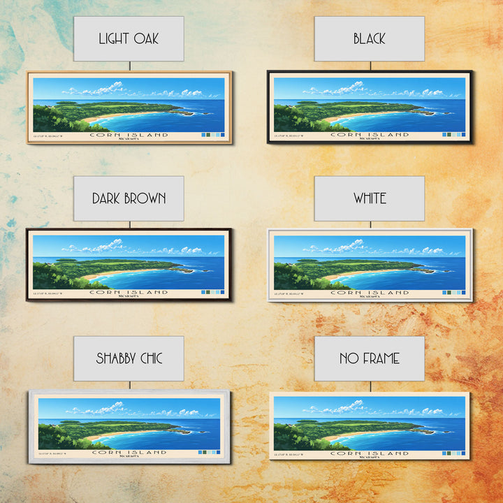 Corn Island, NICARAGUA Panoramic Print, Vacation Gift, NICARAGUA Wall Art, Beach Painting, Beach Decor, Beach Or Lakehouse Art