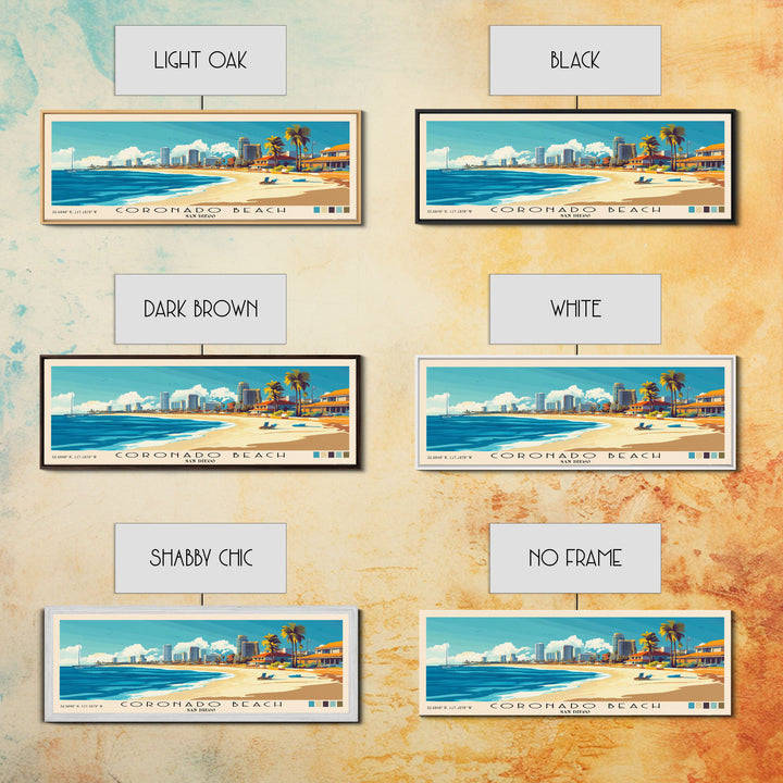 Coronado Beach, San Diego Panoramic Print, Vacation Gift, San Diego Wall Art, Vacation Wall Art, Vacatation Memories, Beach Decor, Beach Or Lakehouse Art