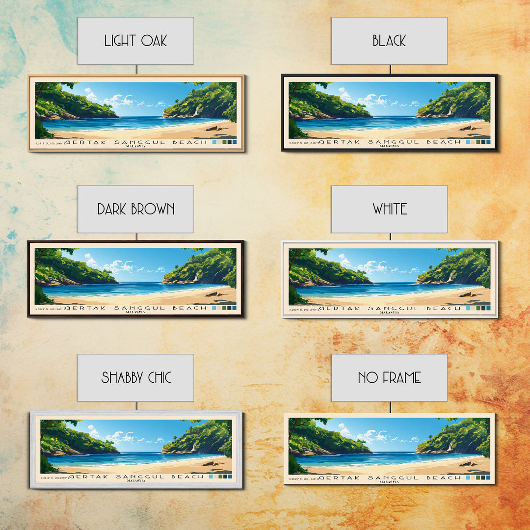 Gertak Sanggul Beach, Malasyia Panoramic Print, Vacation Gift, Malasyia Wall Art, Vacation Wall Art, Vacatation Memories, Beach Decor, Beach Or Lakehouse Art