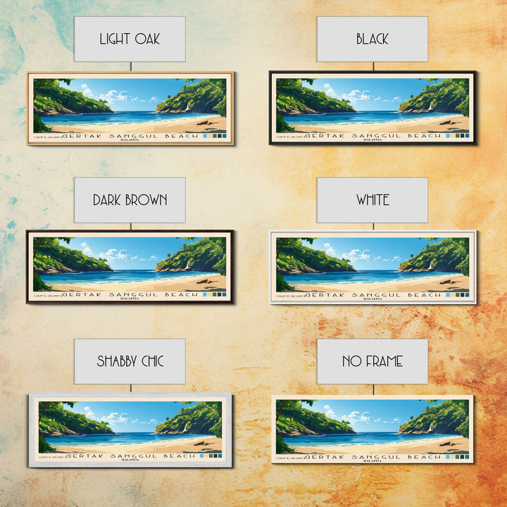 Gertak Sanggul Beach, Malasyia Panoramic Print, Vacation Gift, Malasyia Wall Art, Vacation Wall Art, Vacatation Memories, Beach Decor, Beach Or Lakehouse Art