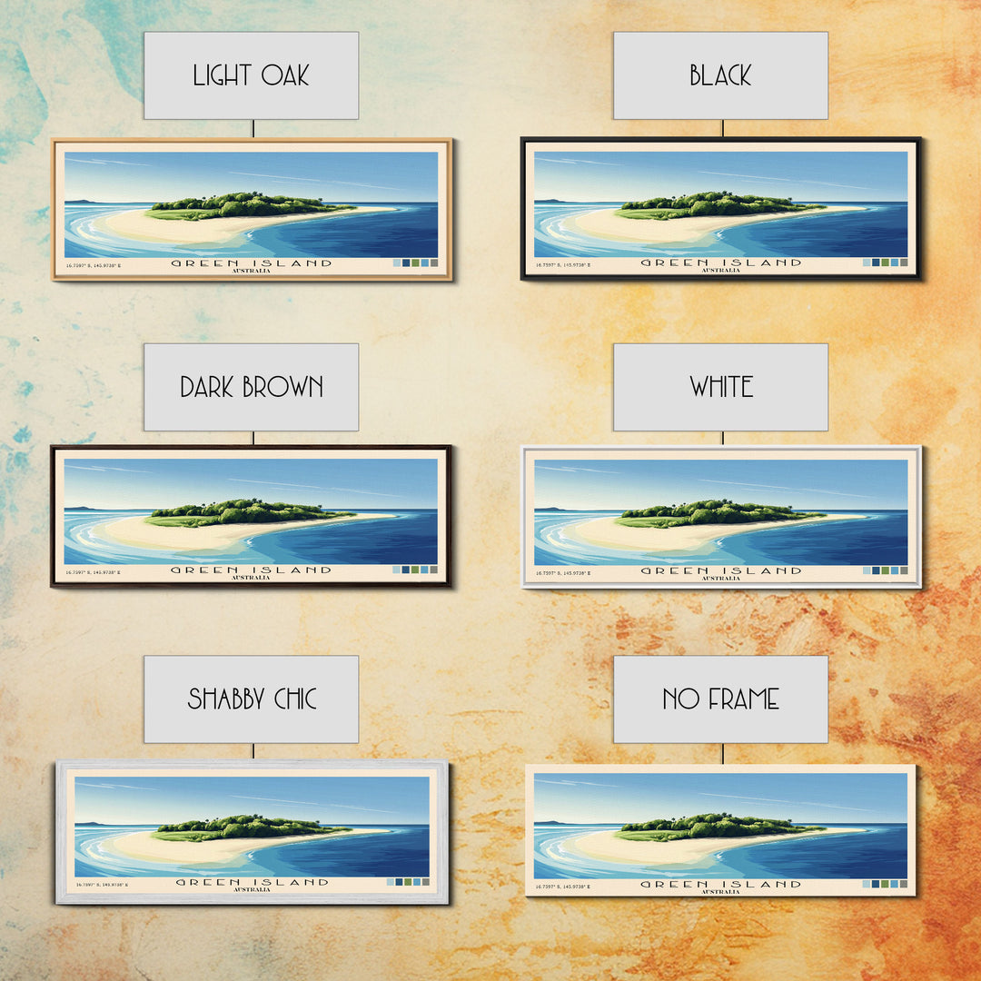 Green Island, Australia Panoramic Print, Vacation Gift, Australia Wall Art, Vacation Wall Art, Vacatation Memories, Beach Decor, Beach Or Lakehouse Art