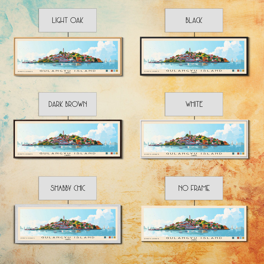 Gulangyu Island, China Panoramic Print, Vacation Gift, China Wall Art, Beach Painting, Beach Decor, Beach Or Lakehouse Art