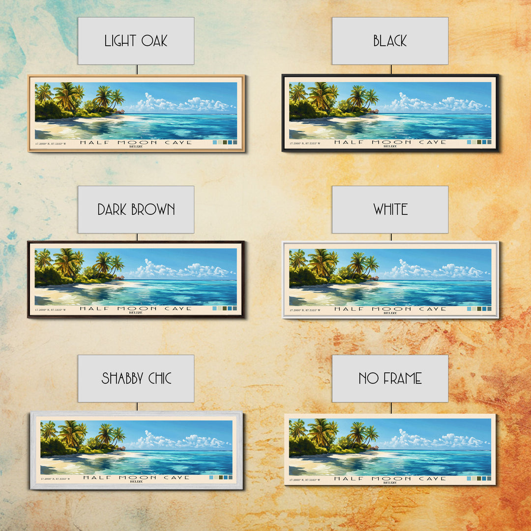 Half Moon Caye, Belize Panoramic Print, Vacation Gift, Belize Wall Art, Beach Painting, Beach Decor, Beach Or Lakehouse Art