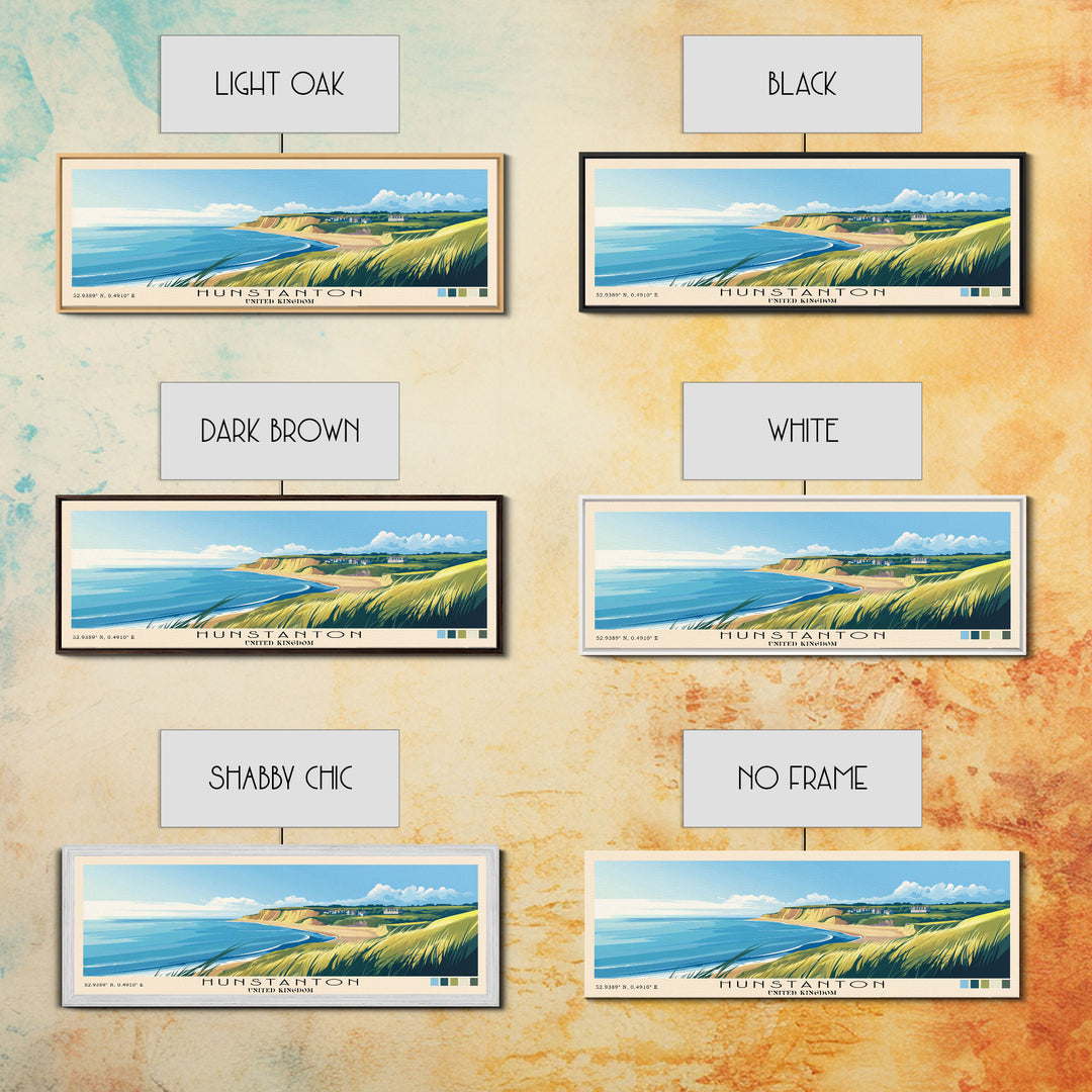 Hunstanton, United Kingdom Panoramic Print, Vacation Gift, United Kingdom Wall Art, Vacation Wall Art, Vacatation Memories, Beach Decor, Beach Or Lakehouse Art