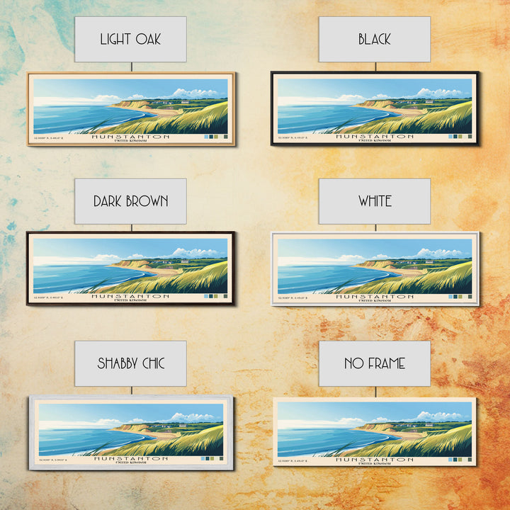 Hunstanton, United Kingdom Panoramic Print, Vacation Gift, United Kingdom Wall Art, Vacation Wall Art, Vacatation Memories, Beach Decor, Beach Or Lakehouse Art