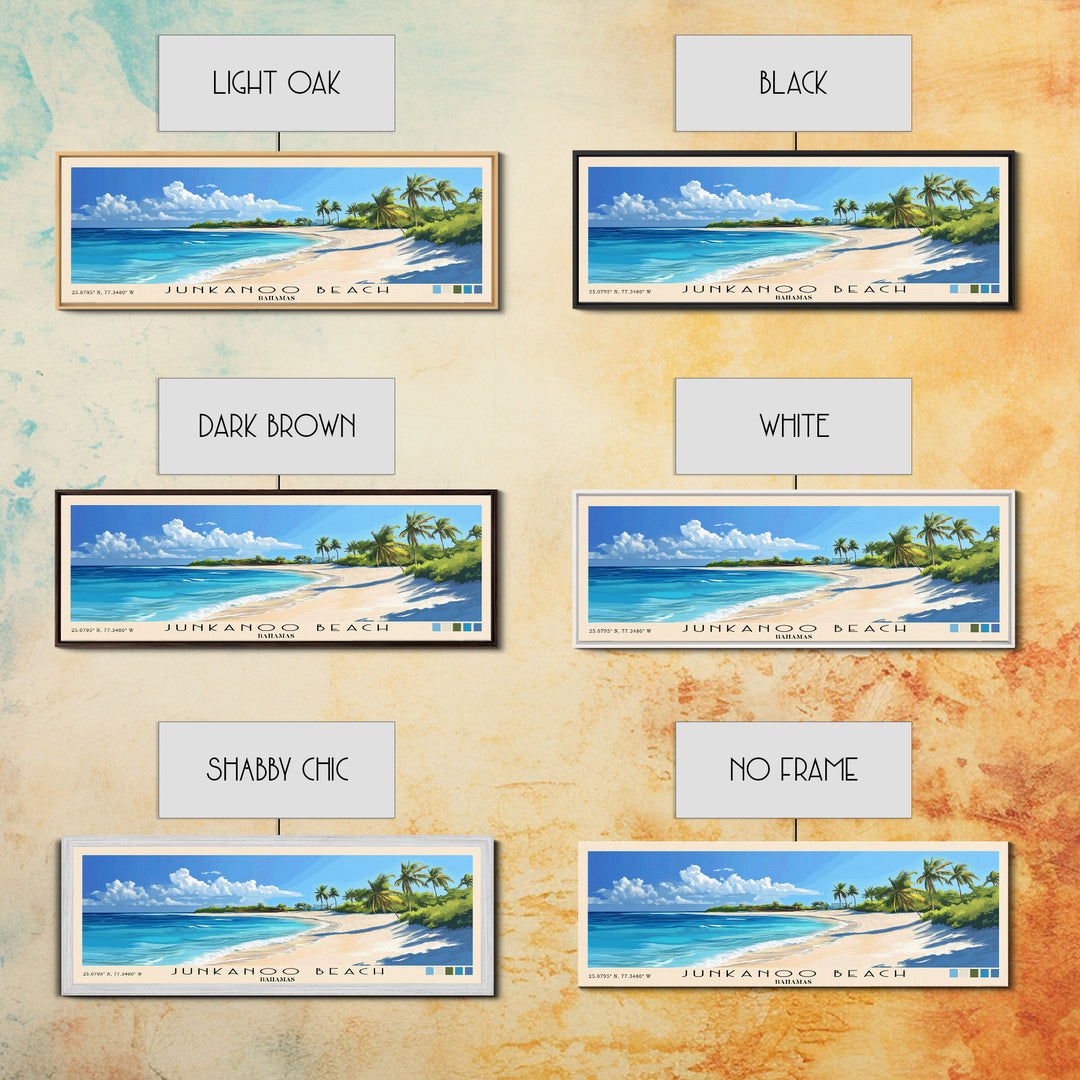 Junkanoo Beach, Bahamas Panoramic Print, Vacation Gift, Bahamas Wall Art, Vacation Wall Art, Vacatation Memories, Beach Decor, Beach Or Lakehouse Art