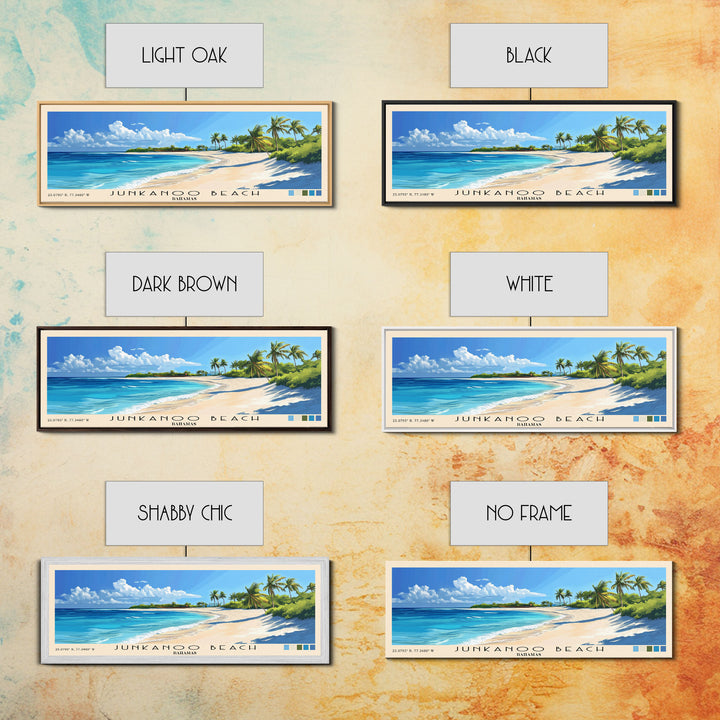 Junkanoo Beach, Bahamas Panoramic Print, Vacation Gift, Bahamas Wall Art, Vacation Wall Art, Vacatation Memories, Beach Decor, Beach Or Lakehouse Art