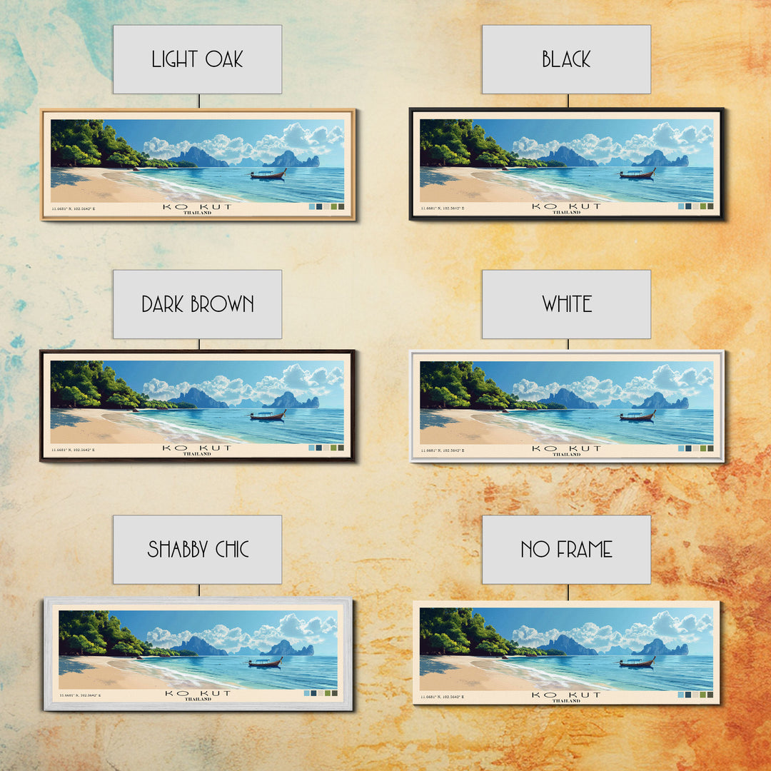 Ko Kut, Thailand Panoramic Print, Vacation Gift, Thailand Wall Art, Vacation Wall Art, Vacatation Memories, Beach Decor, Beach Or Lakehouse Art