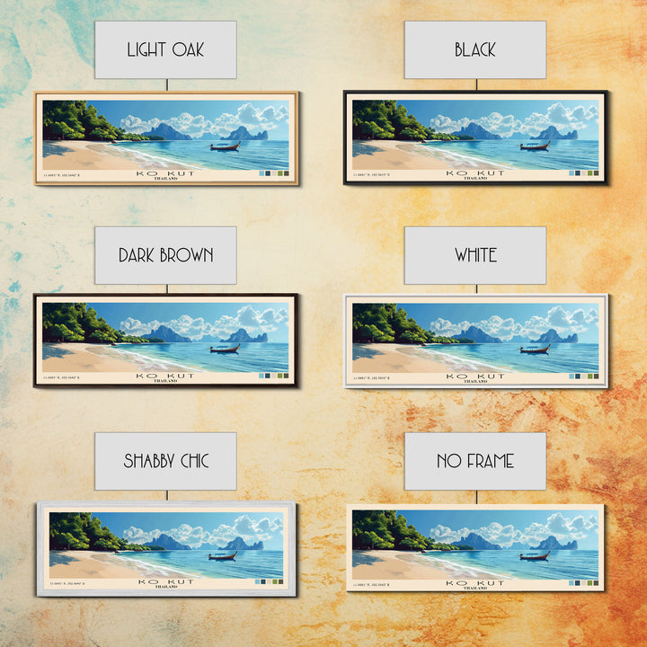 Ko Kut, Thailand Panoramic Print, Vacation Gift, Thailand Wall Art, Vacation Wall Art, Vacatation Memories, Beach Decor, Beach Or Lakehouse Art