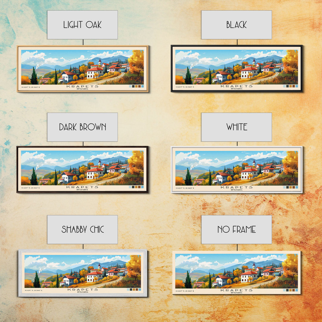 Krapets, Bulgaria Panoramic Print, Vacation Gift, Bulgaria Wall Art, Vacation Wall Art, Vacatation Memories, Beach Decor, Beach Or Lakehouse Art