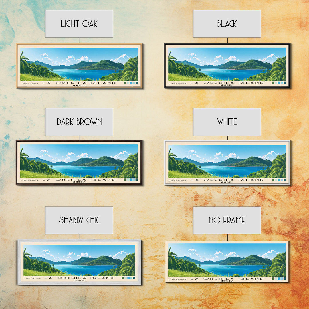 La Orchila Island, Venezuela Panoramic Print, Vacation Gift, Venezuela Wall Art, Beach Painting, Beach Decor, Beach Or Lakehouse Art