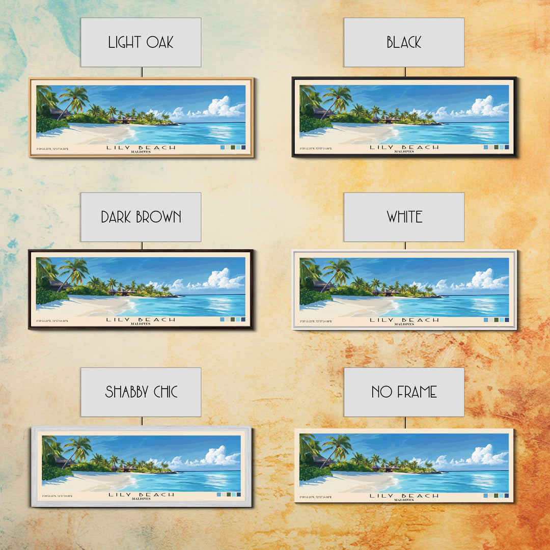 Lily Beach, Maldives Panoramic Print, Vacation Gift, Maldives Wall Art, Vacation Wall Art, Vacatation Memories, Beach Decor, Beach Or Lakehouse Art